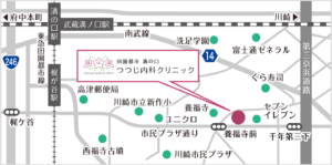 つつじ内科クリニック アクセスマップ